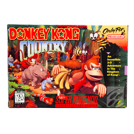 Donkey Kong Country Super Nintendo Very Good - Game Box Front Artwork
