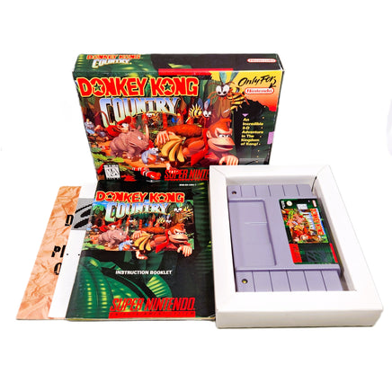 Donkey Kong Country Super Nintendo Very Good - Game Box Cartridge and Manual Shown