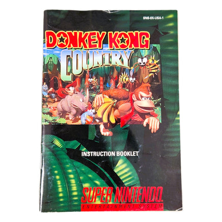 Donkey Kong Country Super Nintendo Very Good - Front of Instruction Manual
