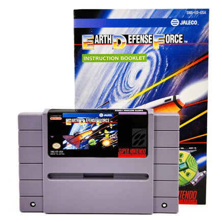 Earth Defense Force Super Nintendo Very Good Loose - Cartridge Front Label with Manual