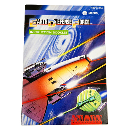 Earth Defense Force Super Nintendo Very Good Loose - Front of Manual