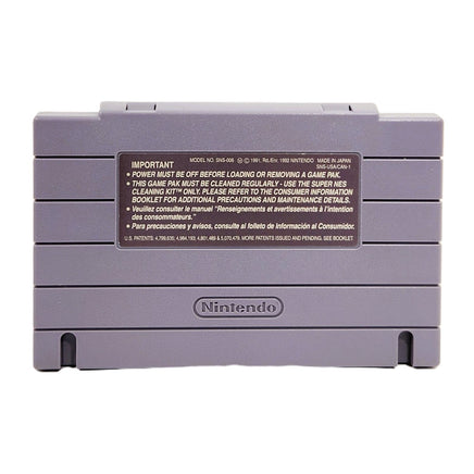 Earthworm Jim Super Nintendo Very Good Loose - Back Of Authentic Cartridge