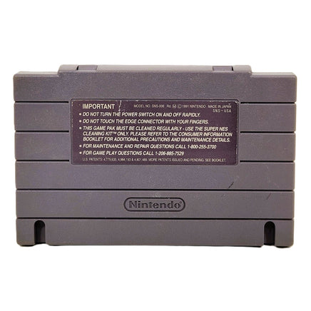 F-Zero Super Nintendo Good Loose - Back Of Authentic Cartridge