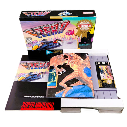 F-Zero Players Choice Super Nintendo Very Good - Retail Box Shown with Manual and Cartridge