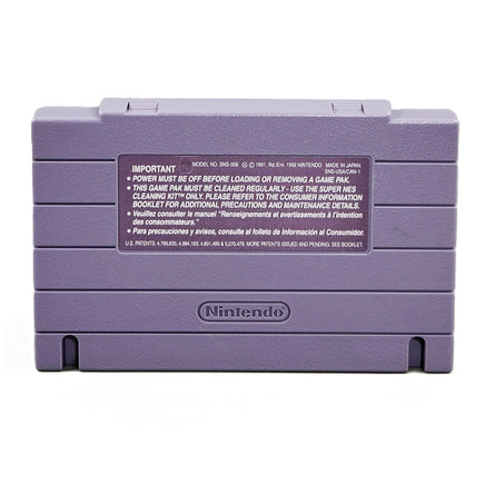 F-Zero Players Choice Super Nintendo Very Good - Back Of Official Game Cartridge