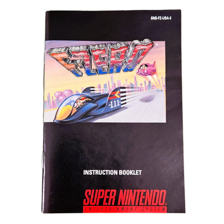 F-Zero Players Choice Super Nintendo Very Good - Front Of Official Game Instruction Manual Shown