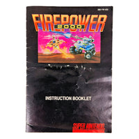Firepower 2000 Super Nintendo Very Good Loose - Manual Shown