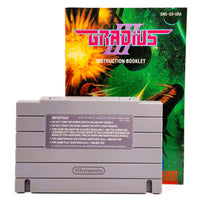 Gradius III Super Nintendo Very Good Loose - Game Cartridge Back with Manual