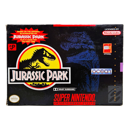 Jurassic Park Super Nintendo Very Good CIB - Official Game Box Front