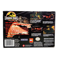 Jurassic Park Super Nintendo Very Good CIB - Official Game Box Back