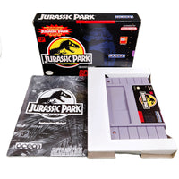 Jurassic Park Super Nintendo Very Good CIB - Official Game Box with Manual and Cartridge Shown