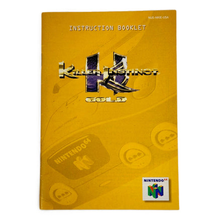 Killer Instinct Gold Nintendo 64 Very Good CIB - Instruction Manual Front Shown