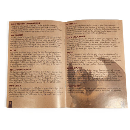 Killer Instinct Gold Nintendo 64 Very Good CIB - Instruction Manual Open Showing Page Content