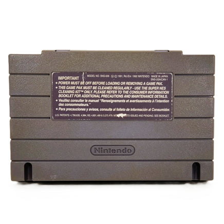 Redline F1 Racer Super Nintendo Good Loose - Back Of Authentic Cartridge