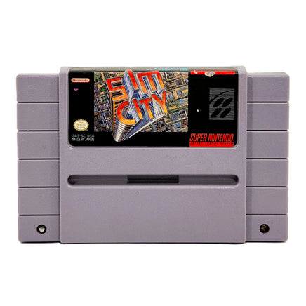 SimCity Super Nintendo Acceptable Loose - Cartridge Front View
