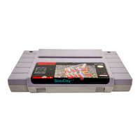 SimCity Super Nintendo Acceptable Loose - Authentic Cartridge Label Shown