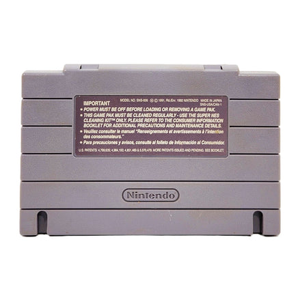 Super Black Bass Super Nintendo Good Loose - Back Label Of Cartridge