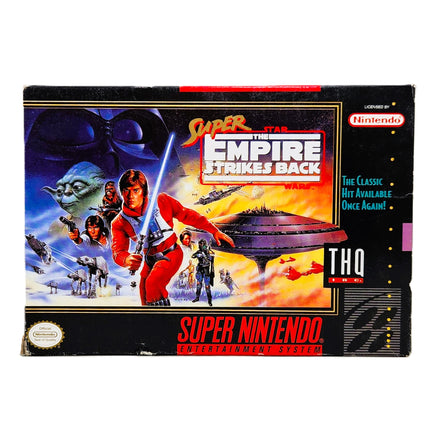 Super Star Wars The Empire Strikes Back Super Nintendo Very Good CIB - Official Retail Game Box Front