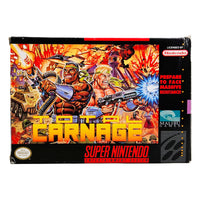 Total Carnage Super Nintendo Very Good CIB - Front Of Authentic Game Box