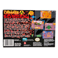 Total Carnage Super Nintendo Very Good CIB - Back Of Authentic Game Box