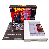 X-Men Mutant Apocalypse Super Nintendo Very Good CIB - Official Game Box with Manual and Cartridge Shown