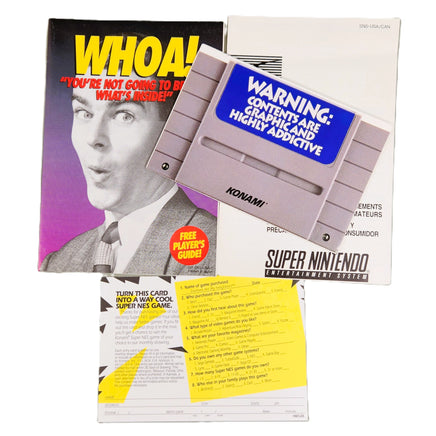 Zombies Ate My Neighbors Super Nintendo Very Good - Additional Paperwork, Brochures, Pamphlets, Registration Card Shown