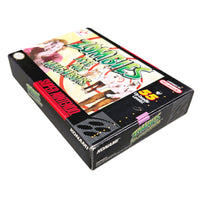 Zombies Ate My Neighbors Super Nintendo Very Good CIB - Original Retail Box Bottom Corner View