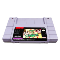 Zombies Ate My Neighbors Super Nintendo Very Good - Top Spine Label View Of Authentic Retail Cartridge