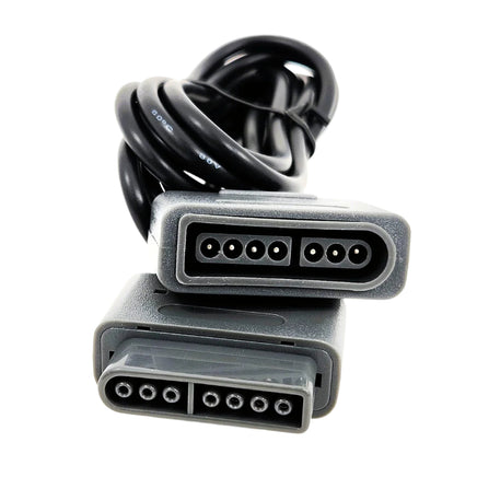 Super Nintendo 6ft Controller Extension Cable Brand New - Close Up of Ports
