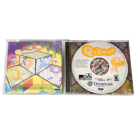 Qbert Dreamcast Like New - Cib Showing Open Case Disc And Manual