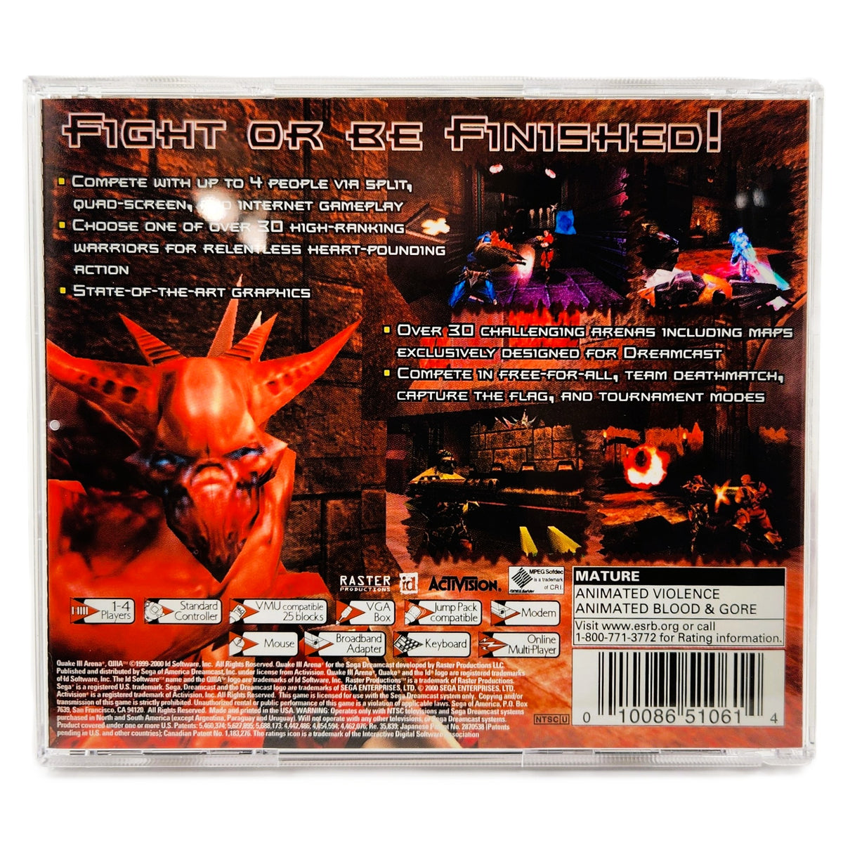 Dreamcast Game For Sale – Quake III Arena CIB, Like New| Retro