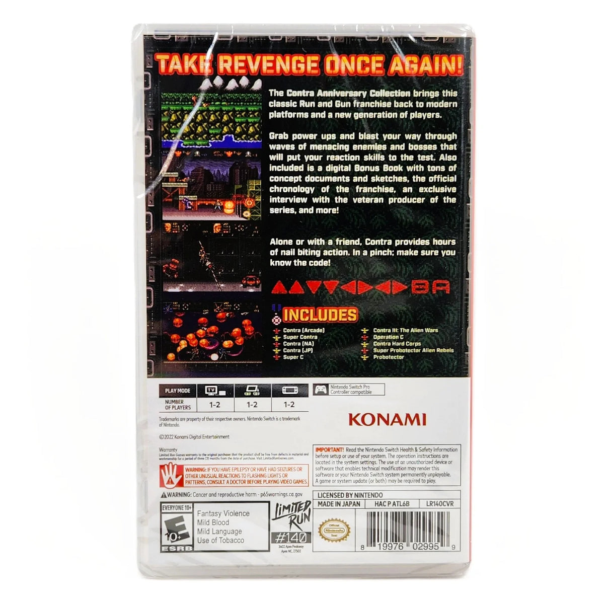 Contra Anniversary Collection [Limited Run #140] - Switch| Retro