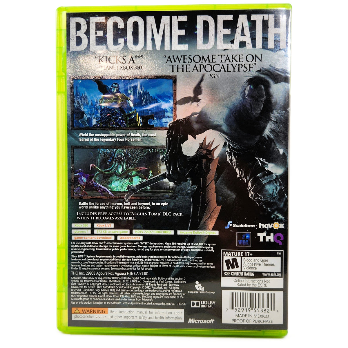 Buy Darksiders II – Clean CIB Xbox 360 Title | Complete with