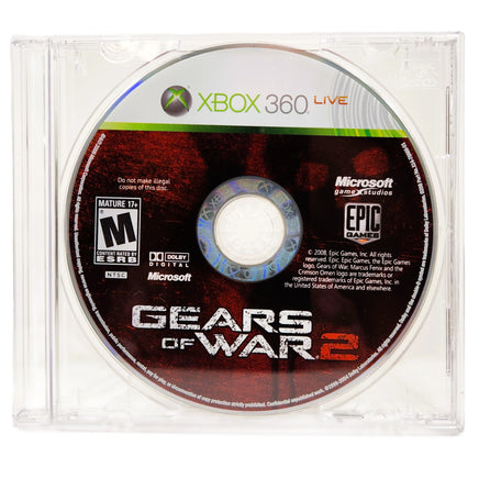 Gears Of War 2 Xbox 360 Very Good Loose - Authentic Disc Front Shown
