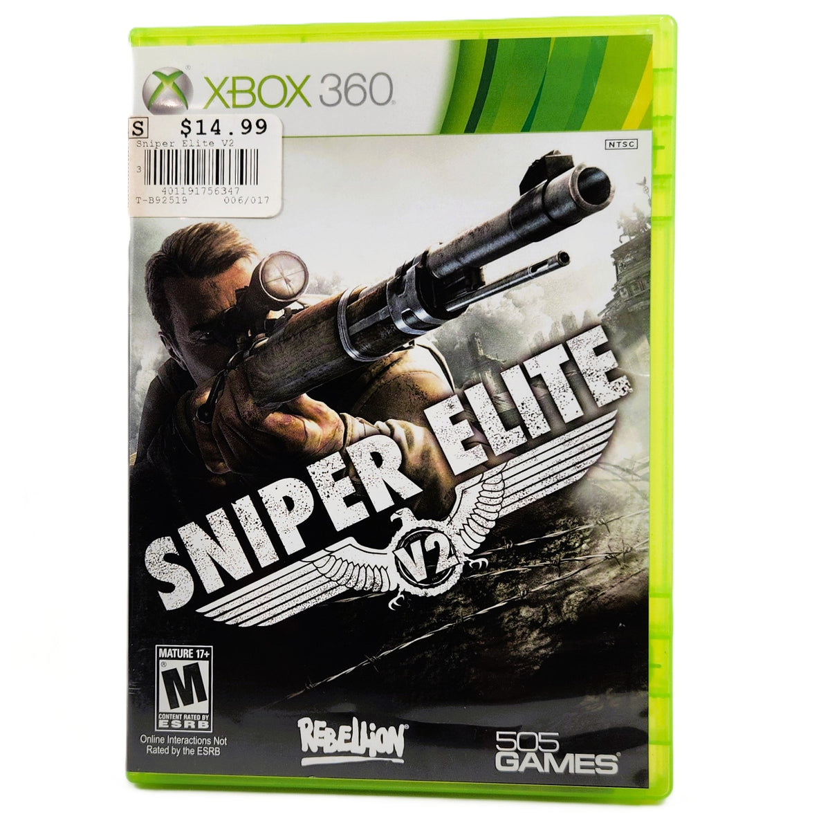 【中古】「非常に良い」Sniper Elite V2 Buy Sniper Elite V2 – 505 Games Game on Xbox 360 | Clean Disc