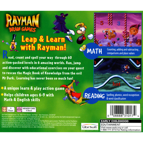 Rayman Brain Games - Playstation 1 – Retro Raven Games
