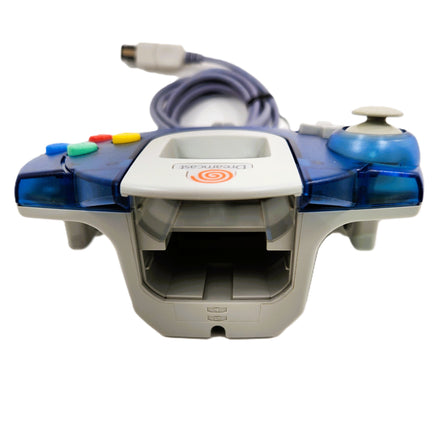 Official Oem Sega Dreamcast Controller Clear Transparent Blue Hkt7700 Very Good Loose - Product Top Showing VMU Ports