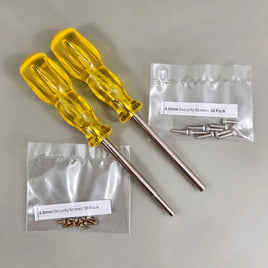 3.8mm 4.5mm Gamebit Screwdriver Set Screws Nes SNES N64 Game Boy Kit Brand New Loose - View of All Components in the Bundl