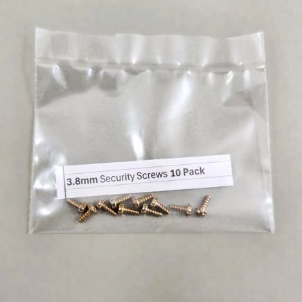 3.8mm Security Screws 10 Pack Nes SNES N64 Game Boy Color Cartridge Brand New Loose - View of Screw Pack in Baggie