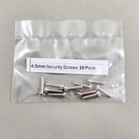 4.5mm Security Screws 10 Pack Nes SNES N64 GameCube Consoles Genesis Cartridges Brand New Loose - Close Up View of Torx Screws in Baggie