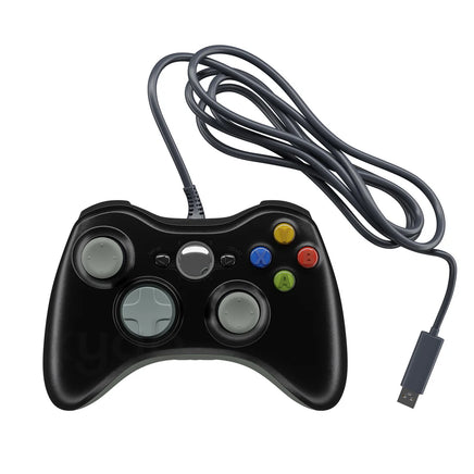 Arbiter Wired Controller For Xbox 360 & PC Black Gamepad Replacement Brand New - View of Controller only showing cable and console connector end