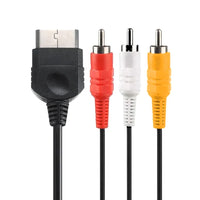 AV Composite Video Cable For Original Xbox System 6 Ft Brand New Loose - View 2 Cable Close-up of RCA Connectors