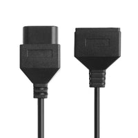 NES Controller Extension Cable 6 Ft For Original Nintendo System Brand New Loose - Top View Showing Connector Plugs