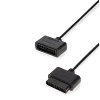SNES Controller Extension Cable 6 Ft For Super Nintendo System Brand New Loose - Top View Showing Connector Plugs