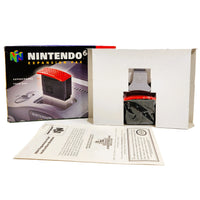 Nintendo 64 Expansion Pak OEM 4Mb Ram Upgrade Official Accessory Very Good - Open Contents Shown with Manual