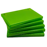 Replacement Game Cases For Original Xbox Disc Cases 5 Pack Green Brand New Loose - View 2 Showing stack of 5 cases stacked neatly