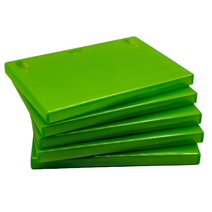 Replacement Game Cases For Original Xbox Disc Cases 5 Pack Green Brand New Loose - View 2 Showing stack of 5 cases stacked neatly