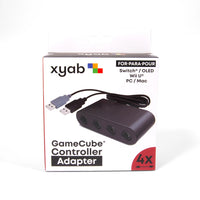 GameCube Controller Adapter Switch Wii U 4-Port Brand New - View of retail box