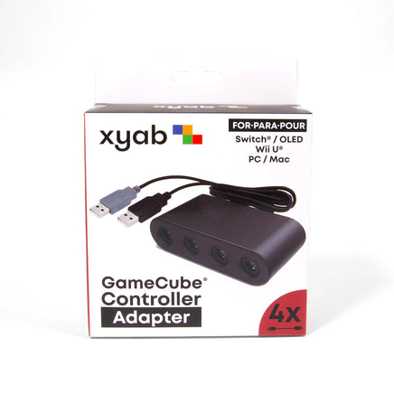 GameCube Controller Adapter Switch Wii U 4-Port Brand New - View of retail box