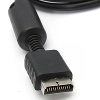 HD Component AV Cable For PlayStation 2 3 6 Ft Brand New Loose - Detailed Close Up of Sony PlayStation Proprietary Connector End of Cord